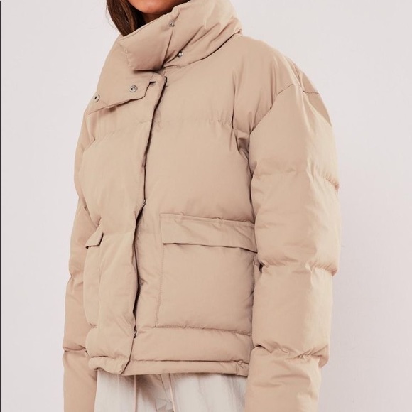 Missguided Ultimate Puffer Jacket Stone 